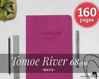 Cuaderno Tomoe River BLANCO 68 g/m², 160 páginas, TN, para pluma estilográfica.
