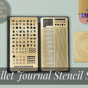 Bullet journal accessories Stainless Steel ,Etching Icons Stencil  tibetara®, About 3 1/3*5 1/8 ,pochoir bullet journal,1 pc/lot-10190051