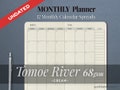 Tomoe River Cream 68gsm MONTHLY Planner - - TN Inserts - Notebooks and Planners - Scrap booking - Fountain Pen Paper - 10 sizes - 13 colours product logo