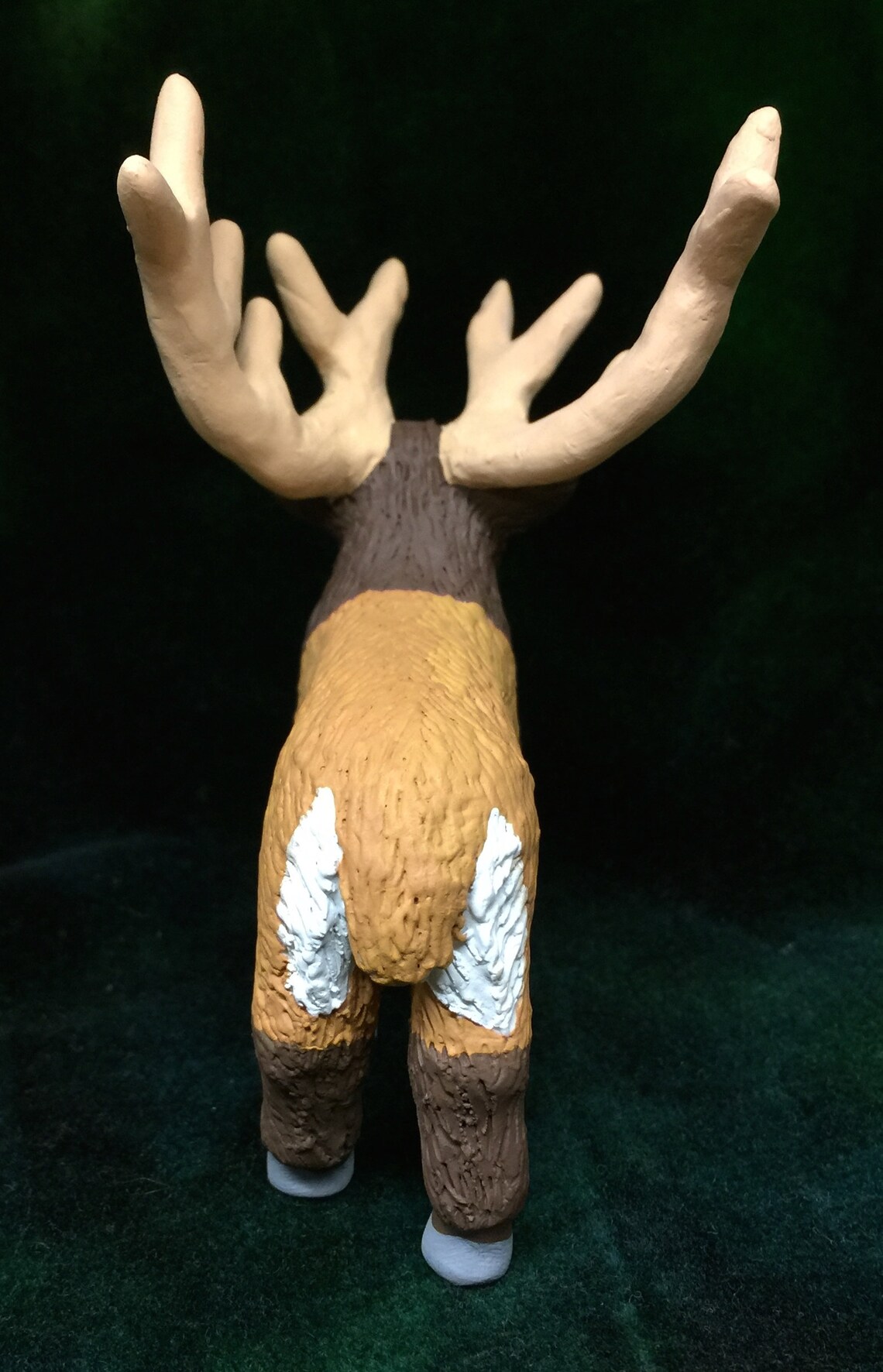 Clay Figurine Elk Deer Elk Figurine Deer Figurine Polymer Etsy