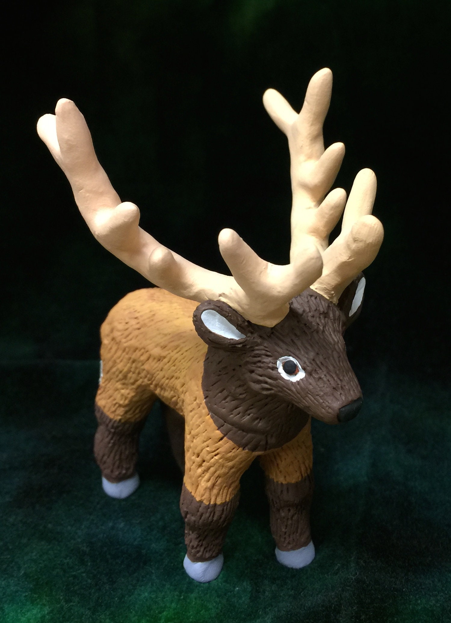 Clay figurine elk deer elk figurine deer figurine polymer Etsy