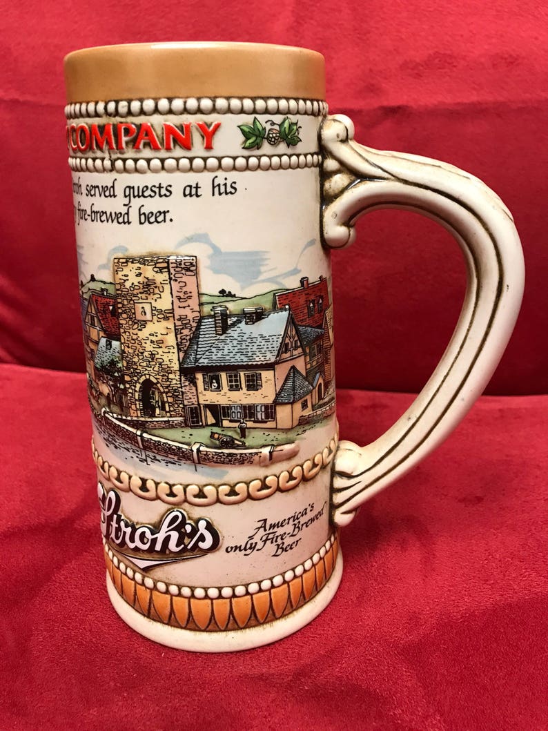 Stroh's FireBrewed Beer Stein Heritage Series II 158416 Etsy