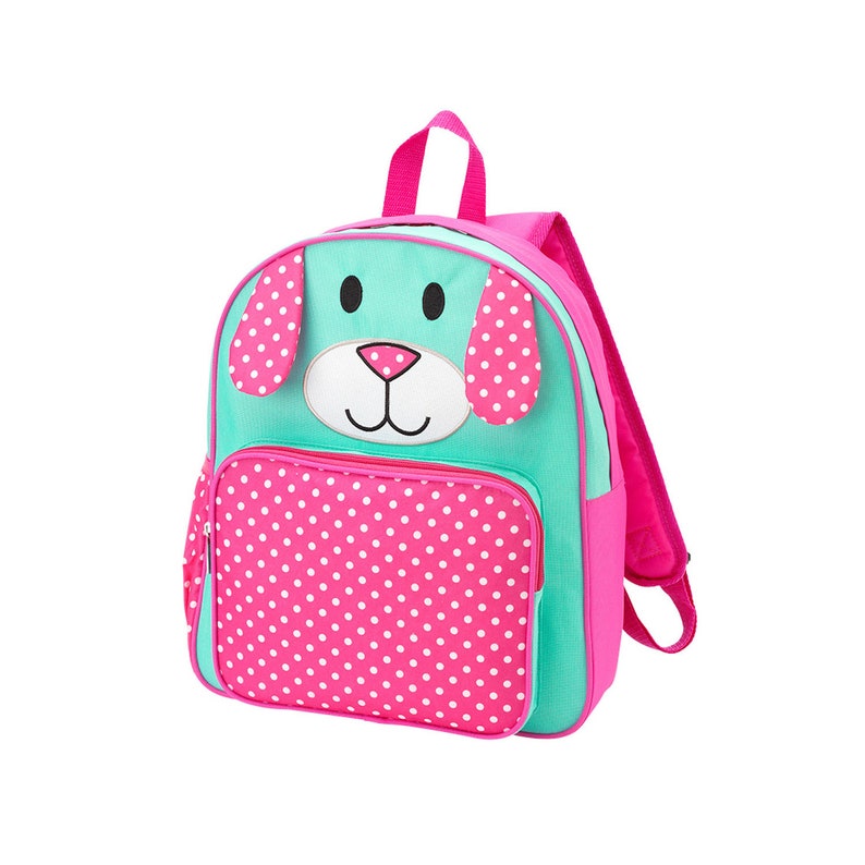 Personalized Preschool Backpack Preschool Backpack Girl Viv and Lou Backpack Pink Puppy Backpack Pre-K Backpack Puppy Backpack