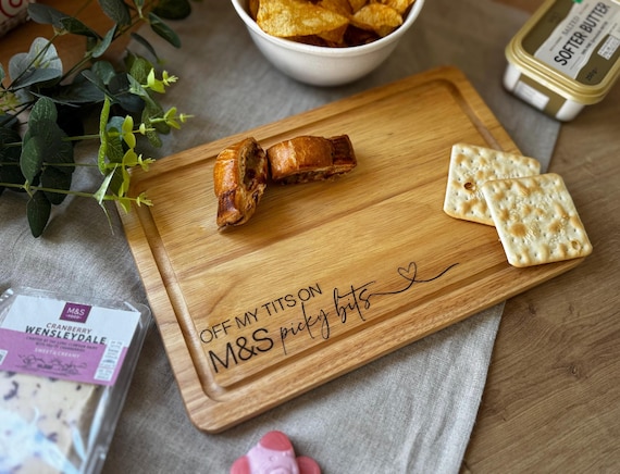 PREORDER | Engraved Wooden Chopping Board | Serving Board | Cheese Board | Funny | Picky Bits | Charcuterie Board | M&S picky bits | Novelty