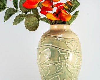 Handmade Porcelain Baby Blue Flower Vase