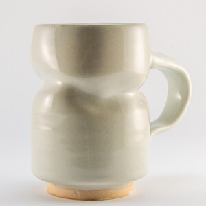 Handmade Porcelain White Crinkled Coffee Mug image 2
