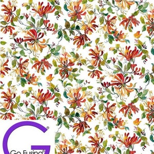 Honeysuckle Ceramic Decal, Glass Fusing Decal, Waterslide Decal, Ceramic Transfer