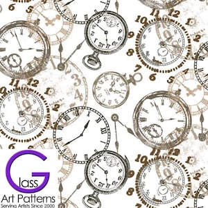 Steampunk Watches Ceramic Decal, Glass Fusing Decal, Waterslide Decal, Ceramic Transfer