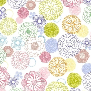 Flowers Decal Dahlia I Pastel Ceramic Decal, Glass Fusing Decal, Waterslide Decal, Ceramic Transfer