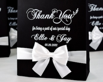25 Personalized Wedding Welcome Bags, Elegant Thank You Gifts