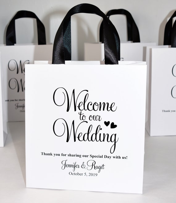 Welcome Bags for Wedding Guests, Personalized Kraft Welcome Party Gift Bag,  Welcome to Our Wedding Bag, Hotel Wedding Welcome Bags, Custom 