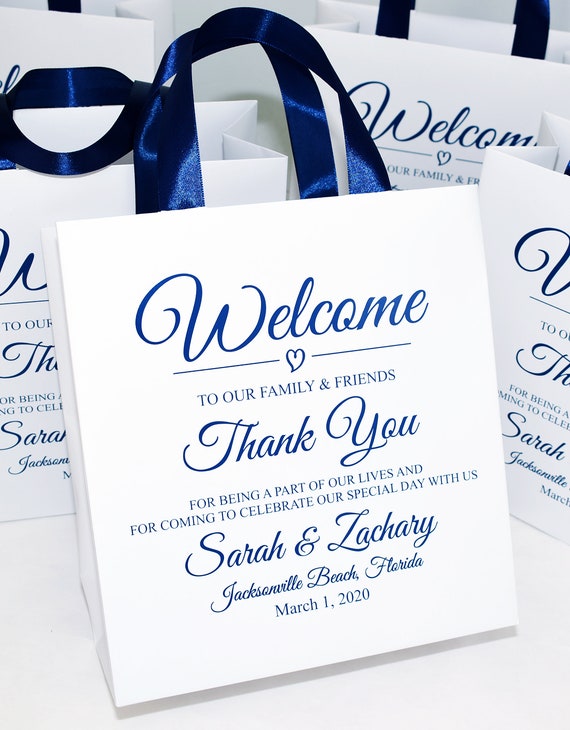 25 Navy Blue Wedding Welcome Bags for Wedding Favor for 