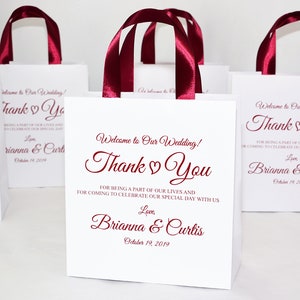  Crisky Welcome to Our Wedding Bags 25 pcs Welcome Wedding Bags  for Hotel Guests, 10X8X4, Favor Bags : Health & Household