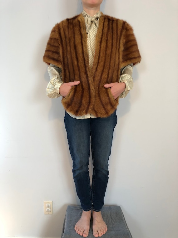 Vintage 30s or 40s Fur Stole / Real Mink Fall or W