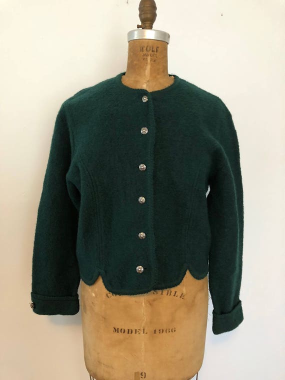 dark green long cardigan