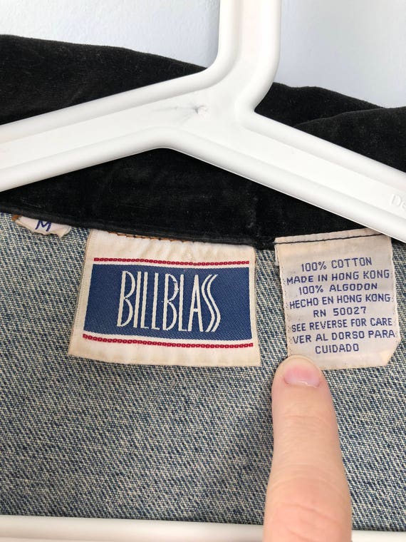 Vintage 80s Denim Bill Blass Coat Size Medium / O… - image 10