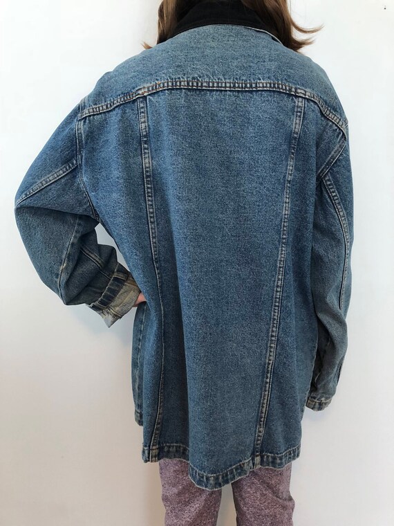 Vintage 80s Denim Bill Blass Coat Size Medium / O… - image 4