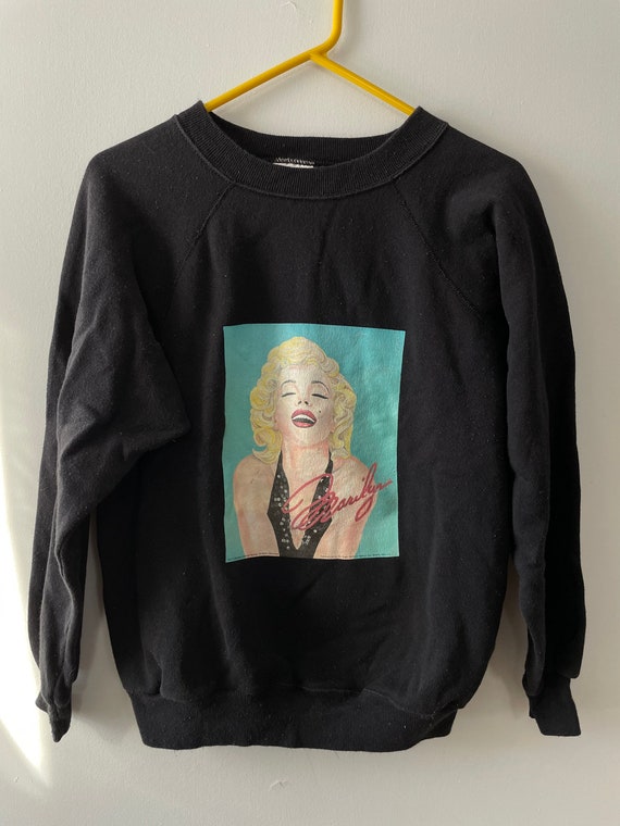 Vintage 90s Marilyn Monroe Sweatshirt All Over Print Punk
