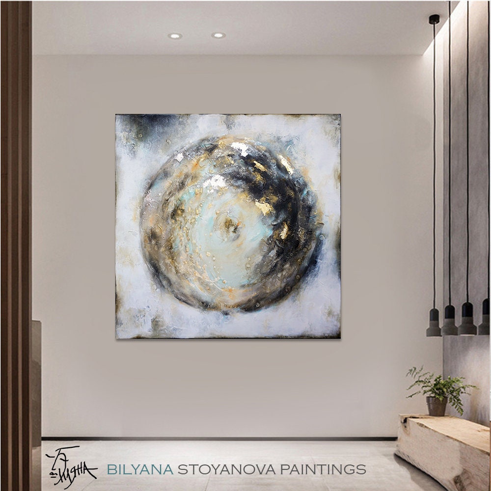 Circle of Balance Large Contemporary Painting Zen Textured - Etsy
