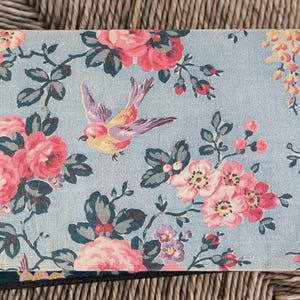Français Boîtes de boudoir français en tissu de Roses et Oiseaux, Antique boîtes à gants en carton des années 1900 boudoir antique Français