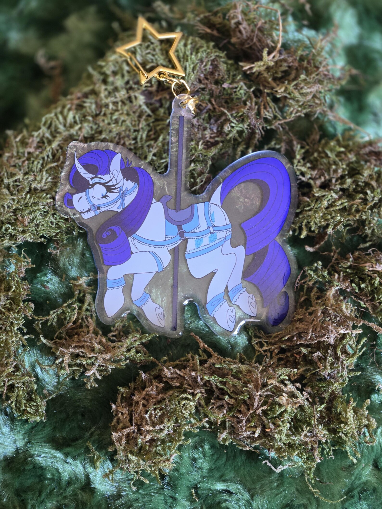 Rarity Carousel Keychain Mlp - Etsy