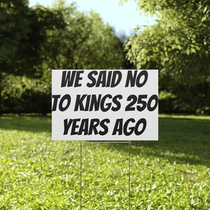 Plastic Yard Sign, Fight for Democracy Protest Sign, Political Activist Banner, No Kings Yard Art, Activism Home Decor, Voting Rights
