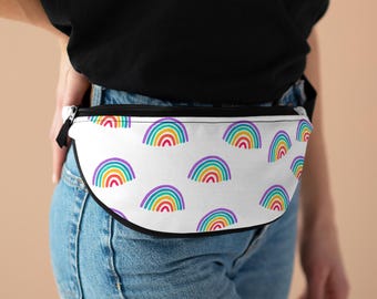 Rainbow Pride Fanny Pack, LGBTQ Love Waist Bag, Pride Parade Accessory, Rainbow Fanny Pack for Pride Events, LGBTQ Pride Gift