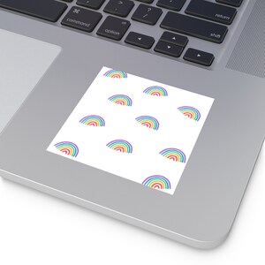 Pegatinas de vinilo cuadradas de arcoíris PRIDE Amor LGBTQIA+ Progreso Derechos