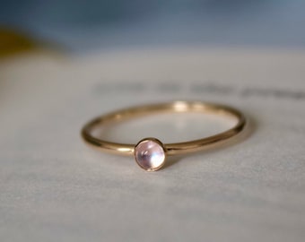 Rainbow Moonstone Ring/ Rainbow Moonstone / 14k gold filled stacking moonstone ring/Stackable/ Dainty/ Minimalist / Silver moonstone ring