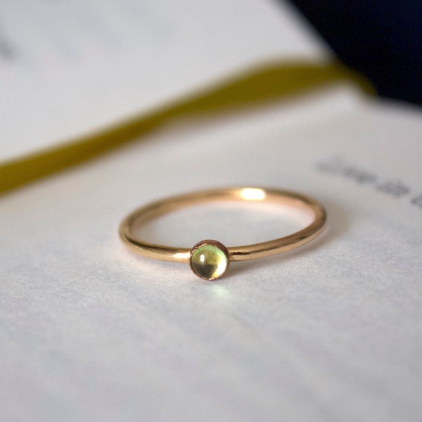 Peridot Ring / 14k gold filled stacking peridot ring/Stackable/ Dainty ring/ Minimalist Ring/ Sterling Silver peridot ring/ Dainty jewelry