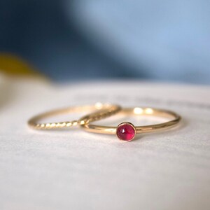 Ruby ring/ 14k gold filled stacking Ruby ring/ Stackable/ Silver Ruby ring/ Dainty ring/ Stacking Ring/ Gold Ruby ring/ July Birthstone ring