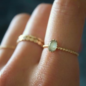 Aquamarine Ring/14k gold filled stacking aquamarine ring/Stackable/ Dainty/ Minimalist Gold Filled Rings/ Minimalist Ring