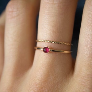 Ruby ring/ 14k gold filled stacking Ruby ring/ Stackable/ Silver Ruby ring/ Dainty ring/ Stacking Ring/ Gold Ruby ring/ July Birthstone ring