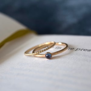 Blue Topaz Ring /14k gold filled stacking blue topaz ring/ Stackable/ Dainty/ sterling silver blue topaz ring/ London blue topaz ring