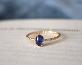 Blue Kyanite Ring/ Minimalist Ring/14k gold filled stacking kyanite ring/ Kyanite ring / Minimalist Gold Filled Rings/ Dainty kyanite Ring