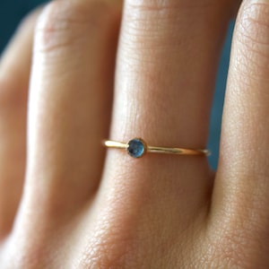 Blue Topaz Ring /14k gold filled stacking blue topaz ring/ Stackable/ Dainty/ sterling silver blue topaz ring/ London blue topaz ring