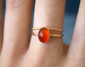 Carnelian Ring/ Minimalist Ring/14k gold filled stacking carnelian ring/ Stackable/ Minimalist Gold Filled Rings/ Dainty Carnelian Ring