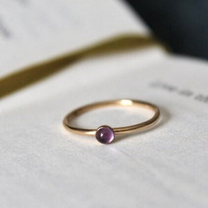 Amethyst Ring /14k gold filled stacking amethyst ring set/ Stackable/ Dainty/ sterling silver amethyst ring/ amethyst gemstone