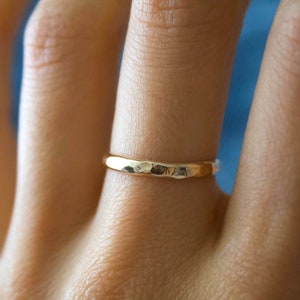 Minimalist Ring/ Stackers/ Stackable bands/ Handmade/ Dianty/ Gold Filled Rings/ Vegan Jewelry/ Unisex/ Hammered Band/ Texture Ring