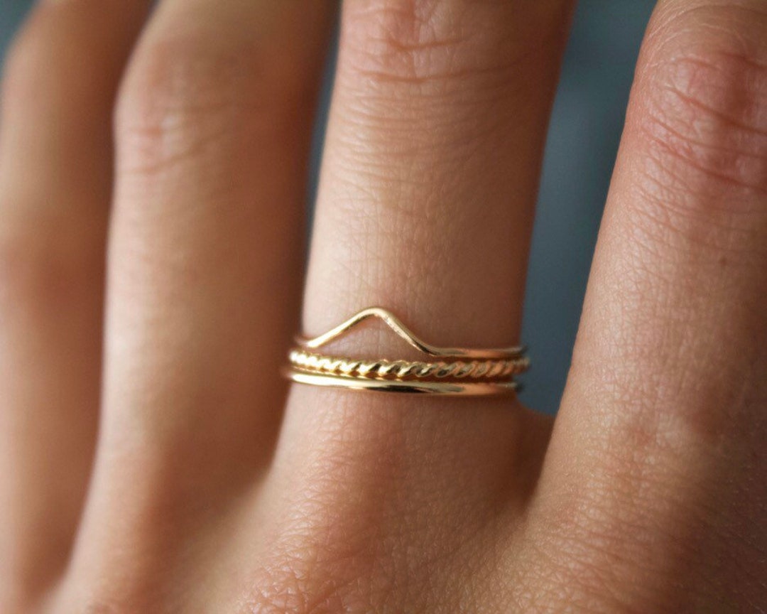 Minimalist Ring/14k Gold Filled/ 925 Sterling Silver/ Opal Stacking ...