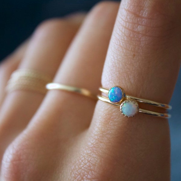 Opal Stacking Ring - Etsy