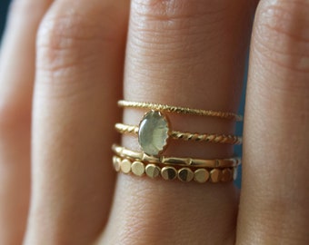 Aquamarine ring set/14k gold filled stacking aquamarine ring set/Stackable/ Dainty/ Minimalist Gold Filled Rings/ Aquamarine ring Set