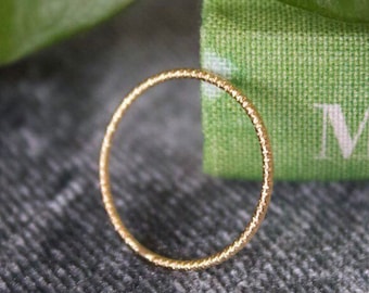 Thin Round faceted 14k gold fill rings /dainty gold band/ gold stacking ring/ stackable rings/ minimal /modern /delicate/ handmade /