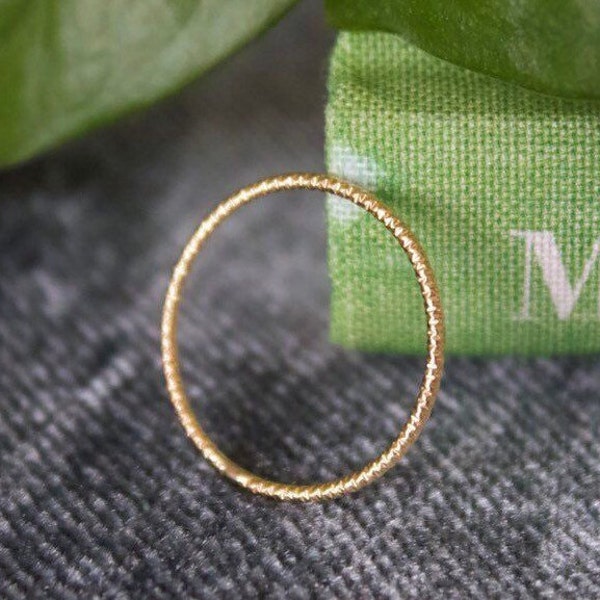 Thin Round faceted 14k gold fill rings /dainty gold band/ gold stacking ring/ stackable rings/ minimal /modern /delicate/ handmade /