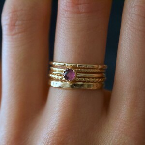 Amethyst Ring/14k gold filled stacking amethyst ring /Stackable/ Handmade/ Thin/ Dainty/ Minimalist Delicate Gold Filled Rings/ amethyst image 5