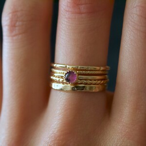 Amethyst Ring/14k gold filled stacking amethyst ring /Stackable/ Handmade/ Thin/ Dainty/ Minimalist Delicate Gold Filled Rings/ amethyst image 7