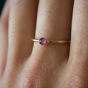 Amethyst Ring /14k gold filled stacking amethyst ring set/ Stackable/ Dainty/ sterling silver amethyst ring/ amethyst gemstone