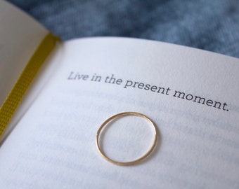 Minimalist Ring/ Thread of Gold Bands/Stackable Handmade/Dainty/ Smooth Band/ Delicate Gold Filled Rings/Vegan Jewelry