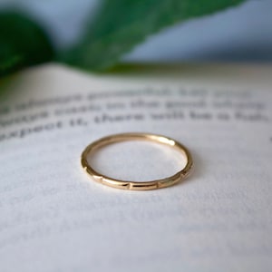 Minimalist Ring/ Stackers/ Stackable bands/ Handmade/ Dianty/ Gold Filled Rings/ Unisex/ Hammered Band/ Texture Ring