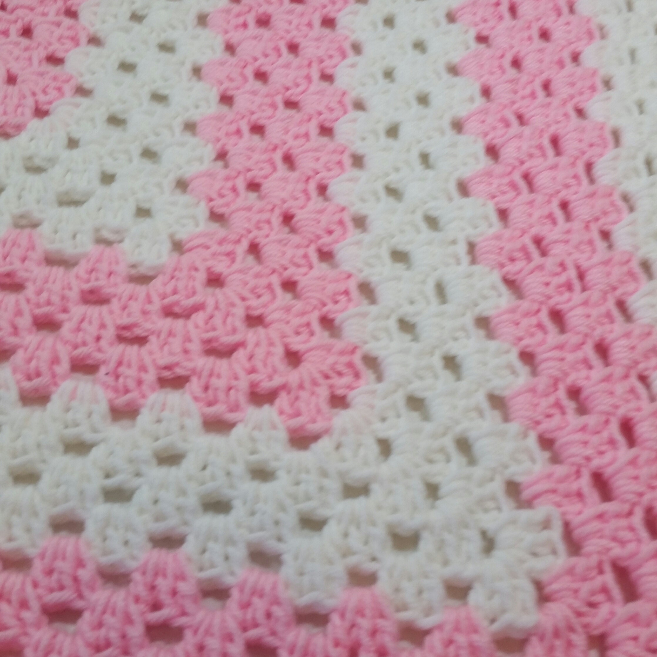 Pink and White Baby Blanket / Crochet Baby Blanket / Baby Etsy Australia